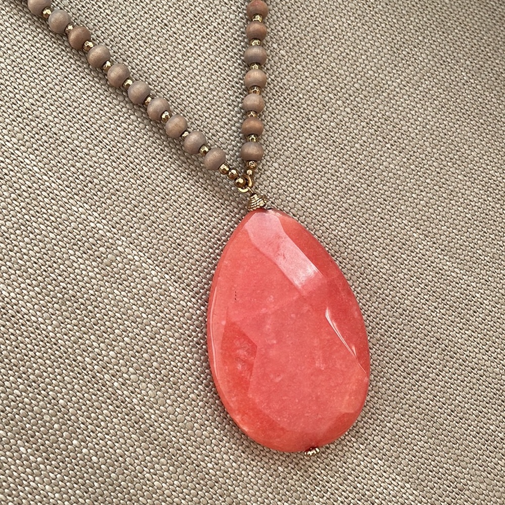 Orange Stone Neckkace